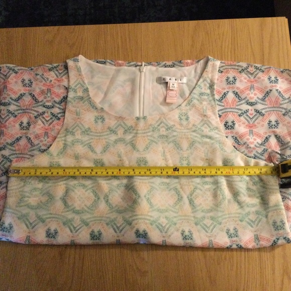 Cabi Mosaic Sleeveless Lined Layered top Spring Blouse Medium Fast US Ship - Picture 12 of 12